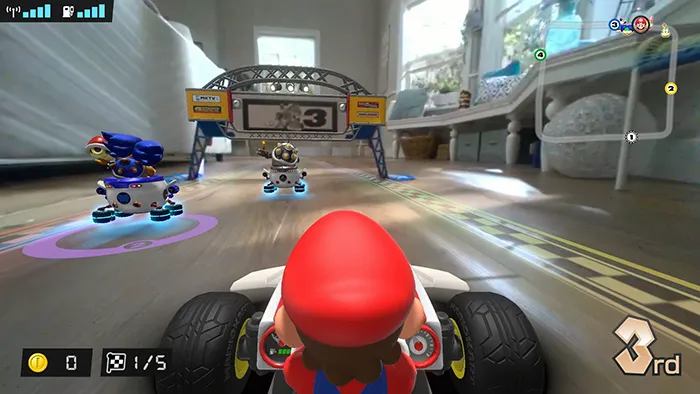 نمایی از بازی Mario Kart Live Home Circuit