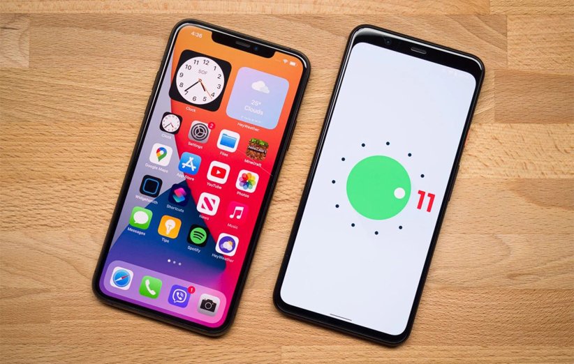 مقایسه‌ی اندروید 11 و iOS 14