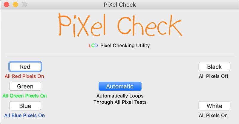 اپ Pixel Check در مک بوک