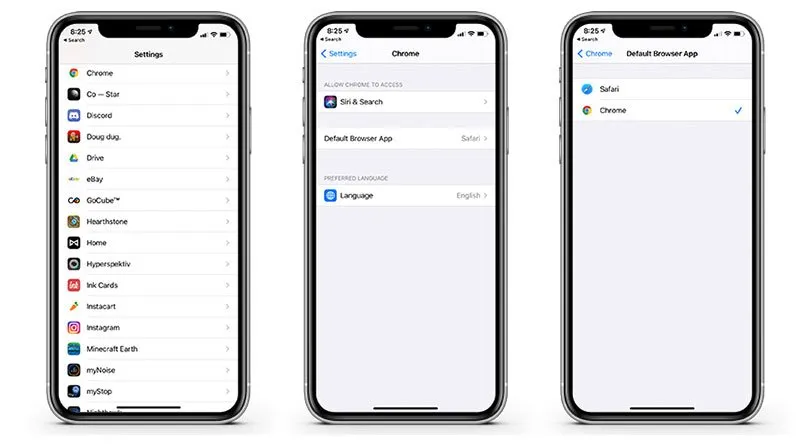 تغییر مرورگر پیشفرض در iOS 14