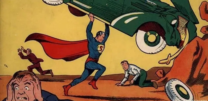 تصویری از کمیک‌های قدیمی سوپرمن