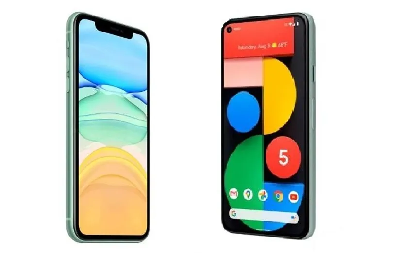 مقایسه‌ی پیکسل 5 با آیفون 11