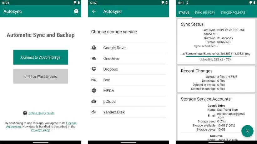 اپلیکیشن Autosync by MetaCtrl