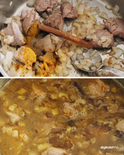 خورش گل کلم با سبزی