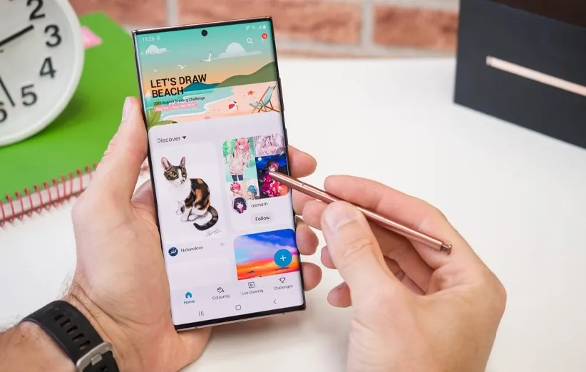 گلکسی نوت 20 اولترا با قلم اس پن