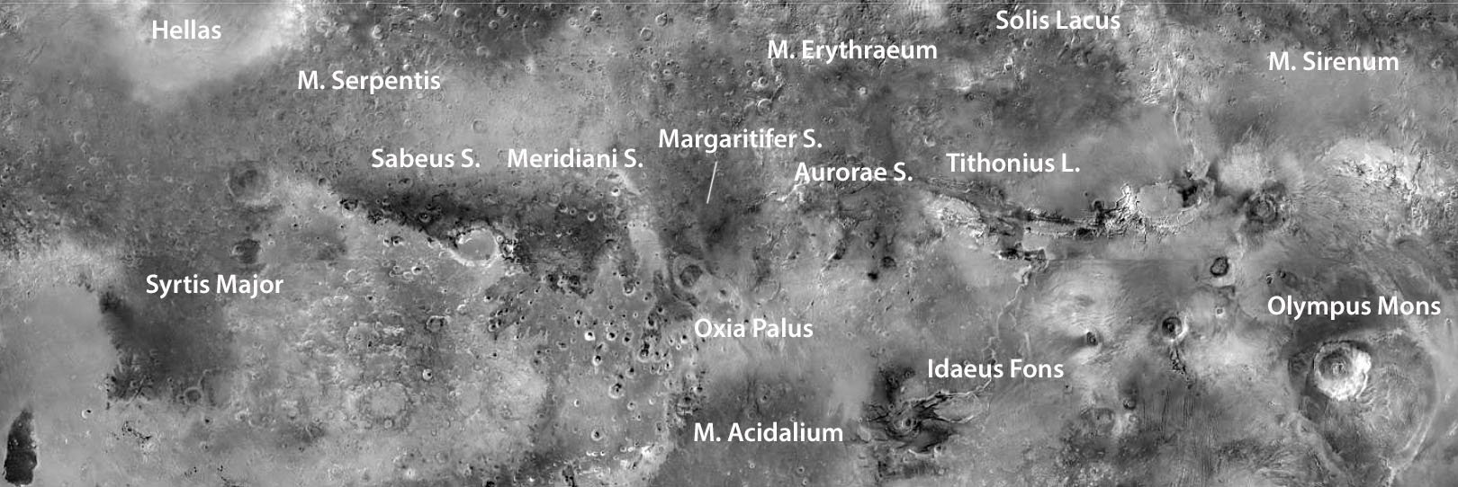 عوارض سطحی مریخ با استفاده از تصویر مدارگرد ناسا