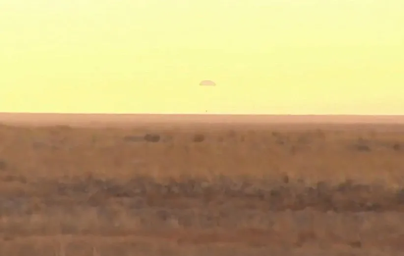 فرود کپسول سایوز بر روی زمین