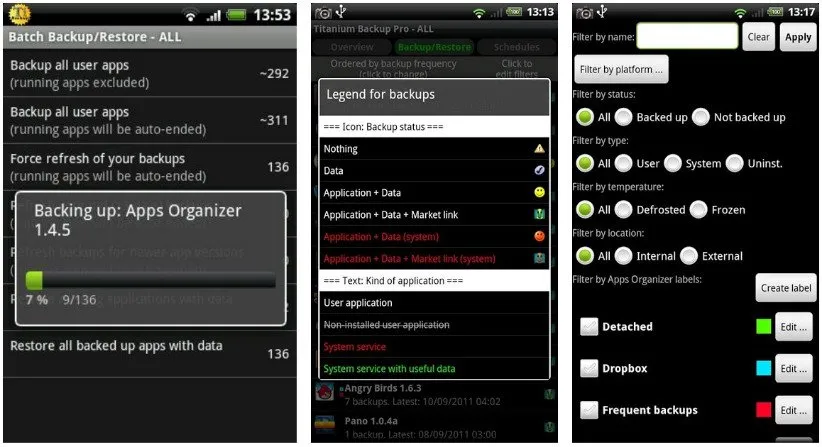 اپلیکیشن Titanium Backup برای بکاپ گرفتن از گوشی اندرویدی روت شده