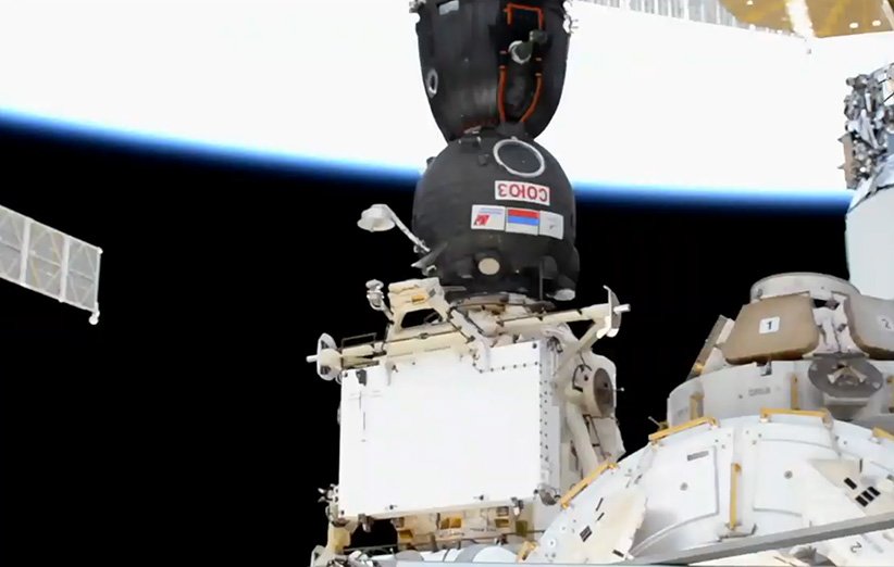 پیوستن کپسول سایوز مأموریت اعزام 64 به ایستگاه فضایی بین‌المللی
