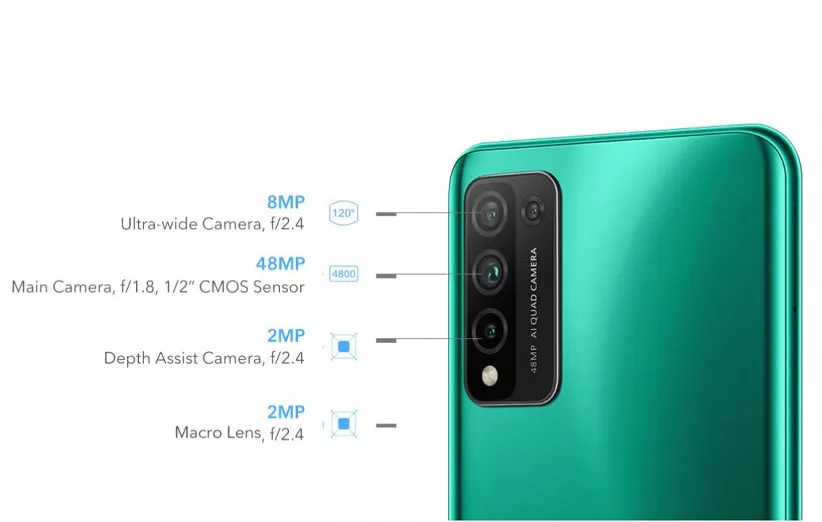 مشخصات دوربین آنر 10 ایکس لایت