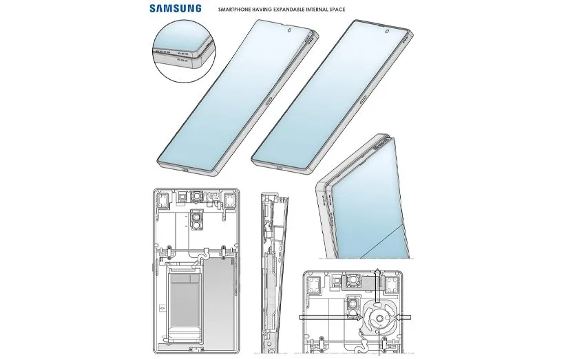 پتنت گوشی سامسونگ با نمایشگر پاپ آپ