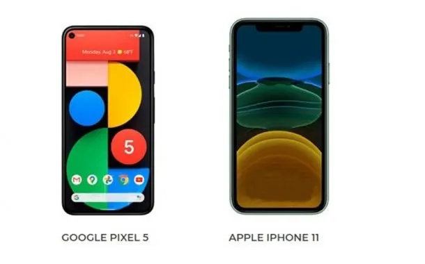 مقایسه‌ی پیکسل 5 با آیفون 11