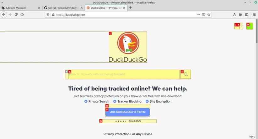 وب‌گردی بدون ماوس