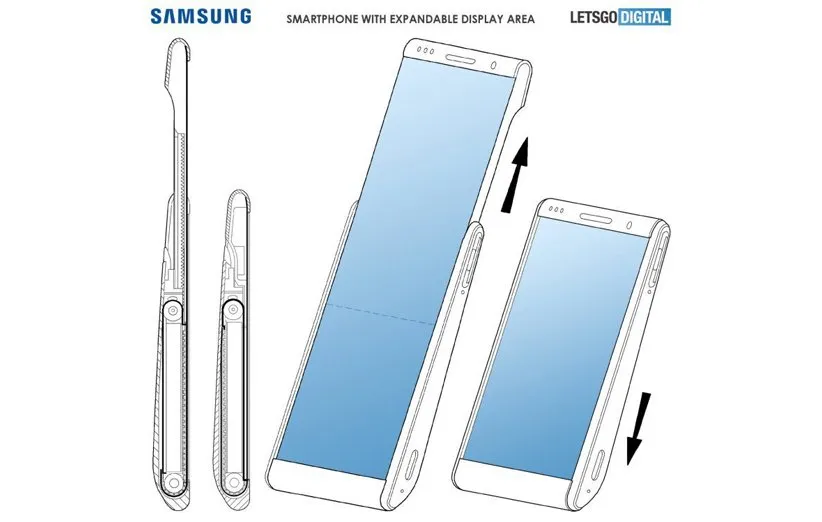 پتنت گوشی سامسونگ با نمایشگر رول شونده