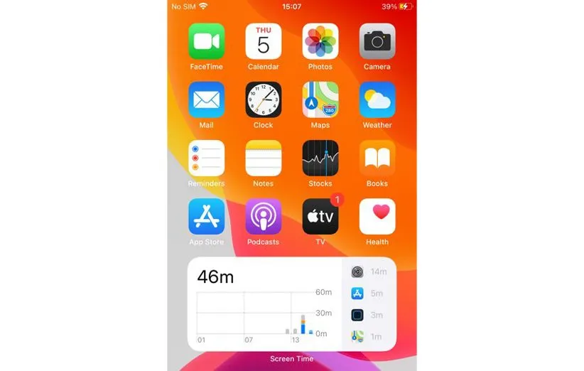 ویجت SCREEN TIME برای آیفون 12