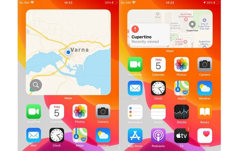 ویجت نقشه در IOS 14