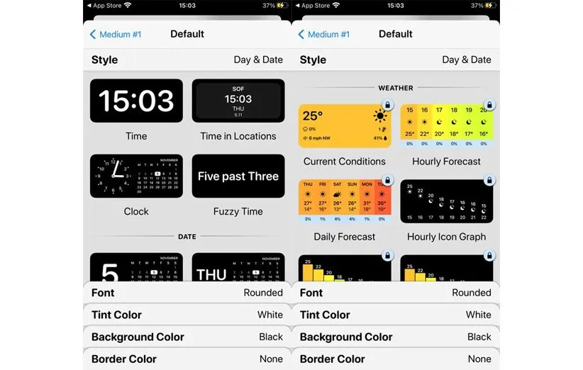 Widgetsmith در IOS 14