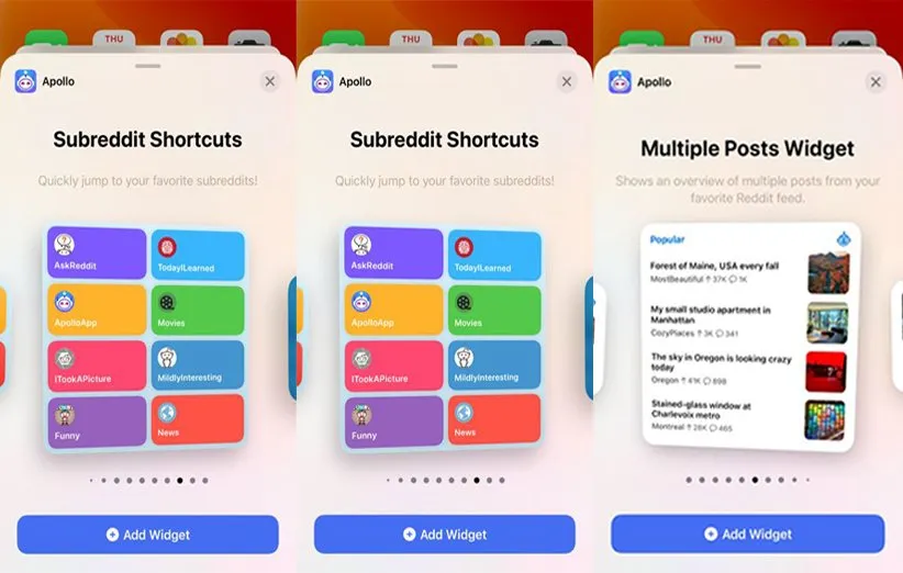 ویجت آپولو در آیفون 12