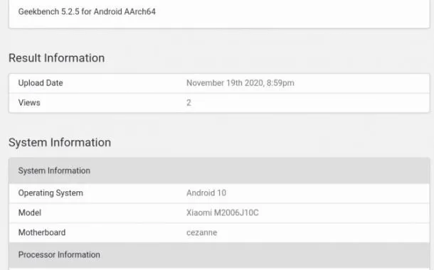 گیکبنچ ردمی k30