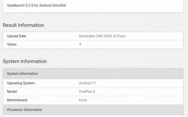 گیکبنچ وانپلاس 8