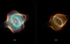 مقایسه‌ی سحابی پوماهی در سال 1996 و 2016