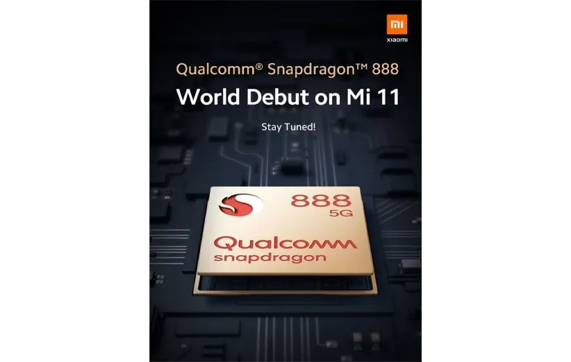 پوستر تبلیغاتی شیائومی می 11 با اسنپدراگون 888