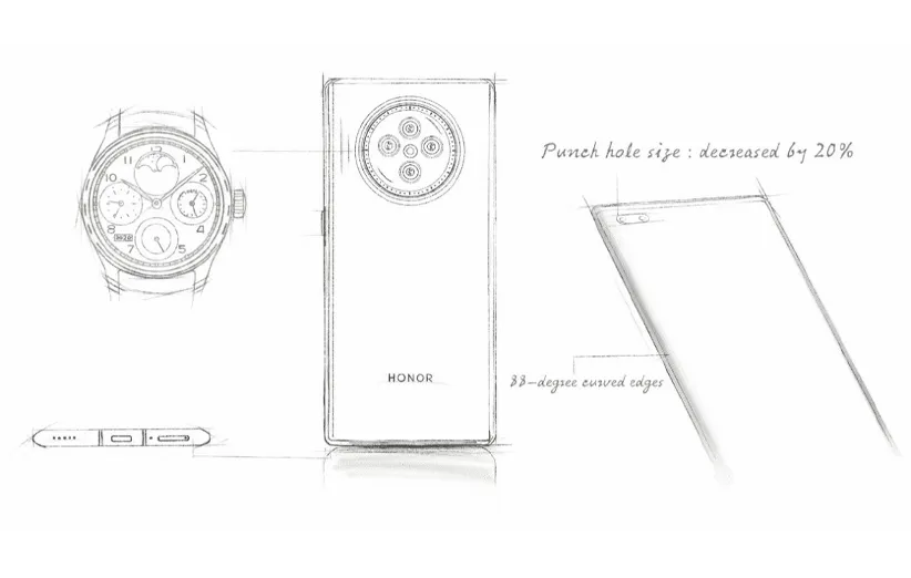 رندر گوشی آنر V40