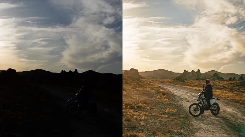 عکس ProRAW و عکس ProRAW بعد از ویرایش