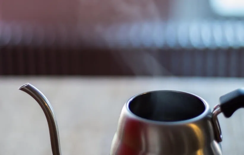 قهوه با کمکس - آب جوش