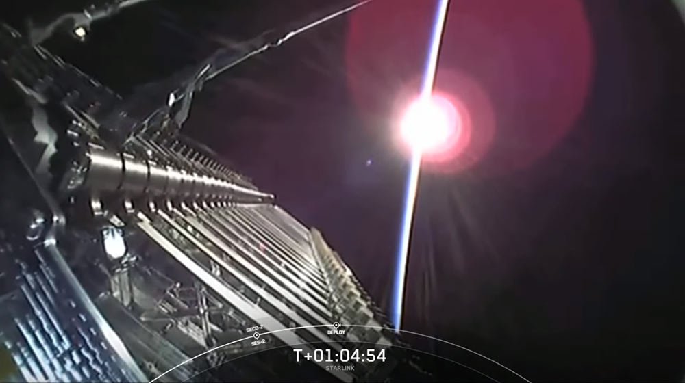 لحظه‌ی جدایی هفدهمین سری ماهواره‌های استارلینک