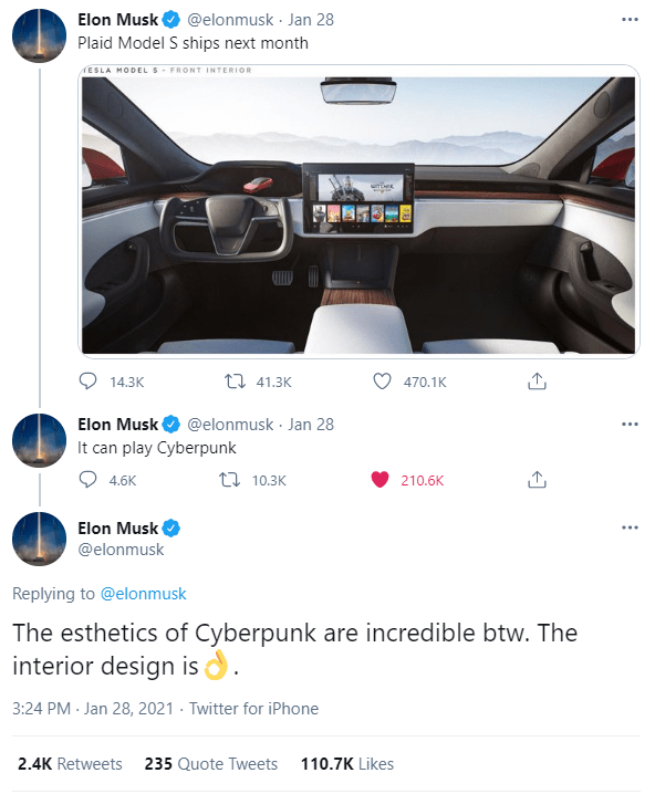 توییت Elon Musk