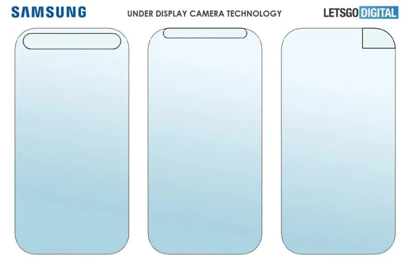 پتنت گوشی سامسونگ با دوربین سلفی زیر نمایشگر