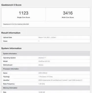 بنچمارک گیکبنج گوشی وانپلاس 9