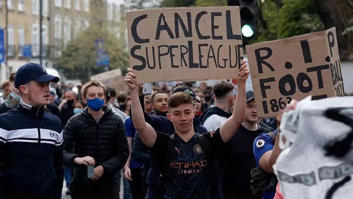 اعتراضات علیه سوپر لیگ اروپا