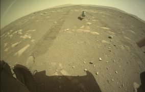 تصویر قرارگیری موفق بالگرد مریخ‌پیمای نبوغ روی سطح مریخ
