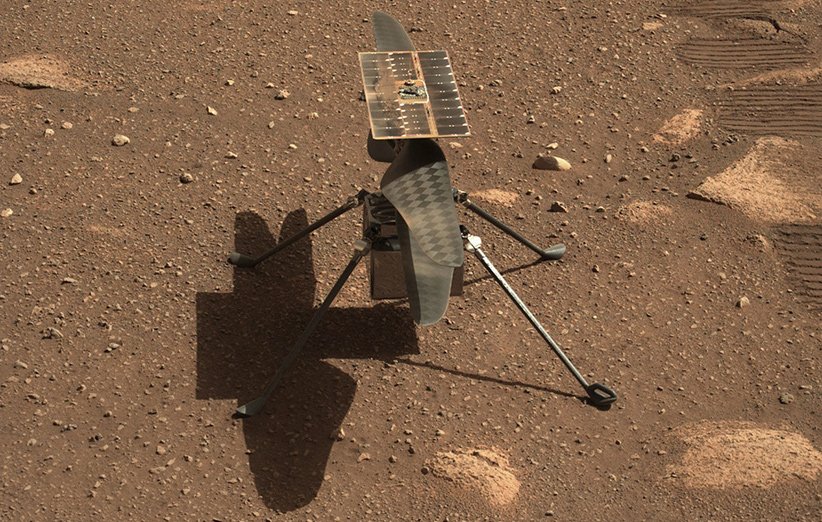 بالگرد مریخ‌پیمای نبوغ از نگاه دوربین باکیفیت مست‌کم-زد مریخ‌نورد پشتکار