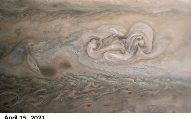 لکهی کلاید مشتری از نگاه فضاپیمای جونو در فروردین 1400