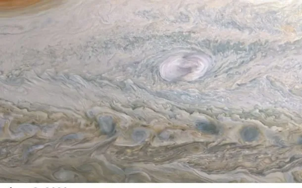 لکهی کلاید مشتری از نگاه فضاپیمای جونو در خرداد 1399