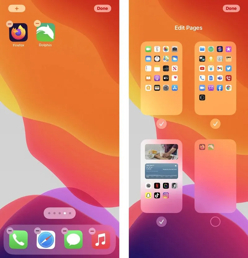 مخفی کردن یک صفحه با اپهای آن در iOS 14