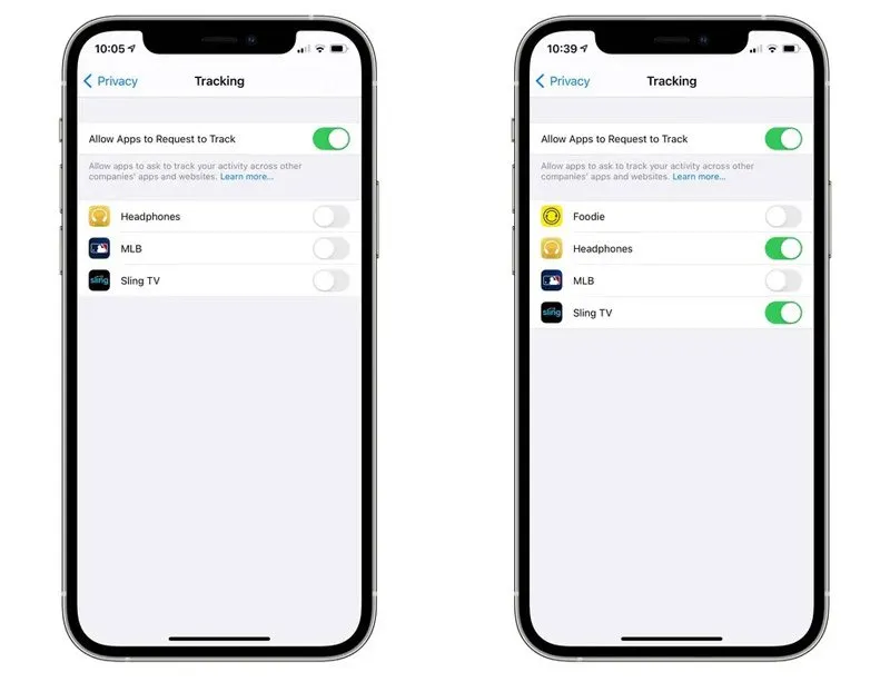 تنظیمات حریم خصوصی در iOS 14.5
