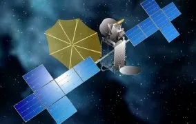 طرحی گرافیکی از ماهواره‌ی رادیویی SXM-8 در مدار