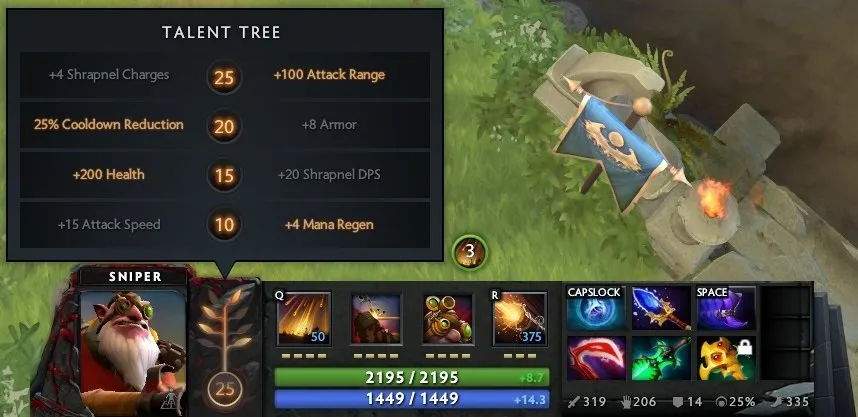 Sniper Dota 2 Abilities