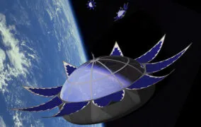 طرحی گرافیکی از کپسول ماه عسل فضایی