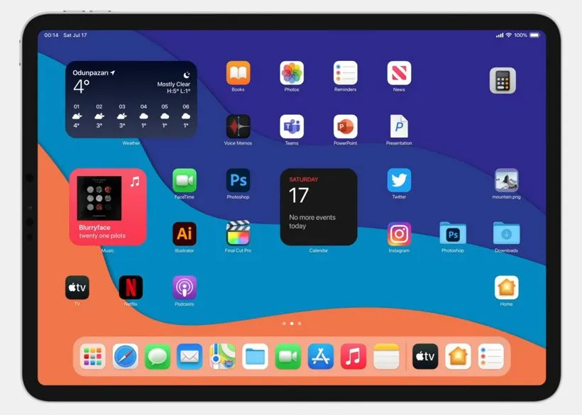 ویجتها در iPadOS 15