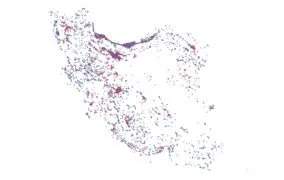 نقشه پراکندگی مشتریان و فروشندگان