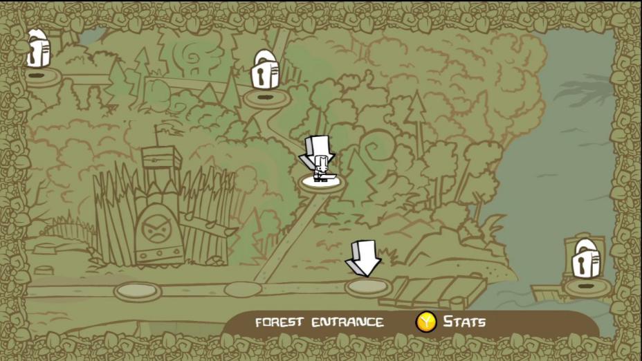 430551 castle crashers xbox 360 screenshot select your next stage - بررسی بازی Castle Crashers (2008) | بازی بزن‌بکش دهه‌نودی با روکشی کاملا متفاوت