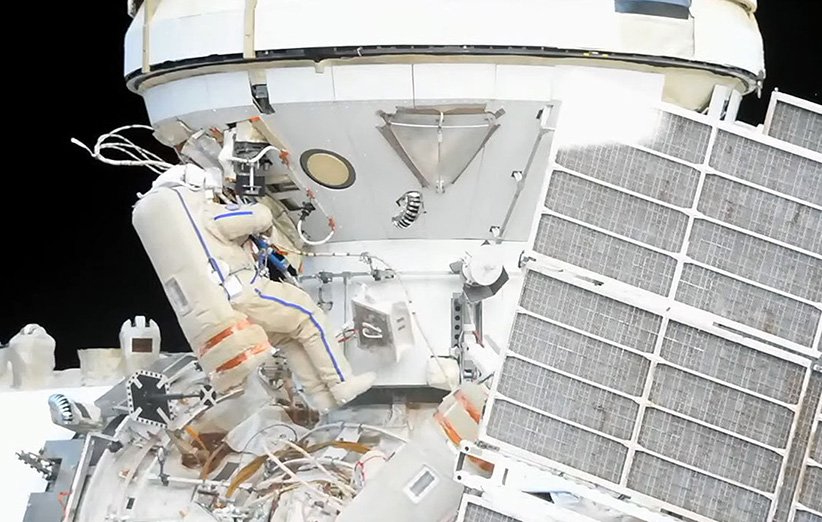 راهپیمایی فضایی کیهان‌نوردان روس برای تجهیز ماژول آزمایشگاهی جدید نائوکا