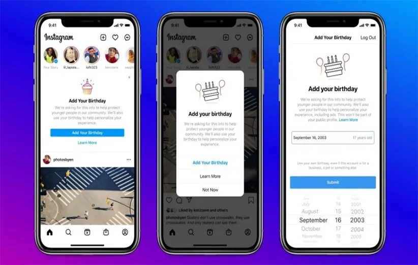 اینستاگرام کودکان تاریخ تولد