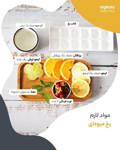 طرز تهیه یخ میوهای