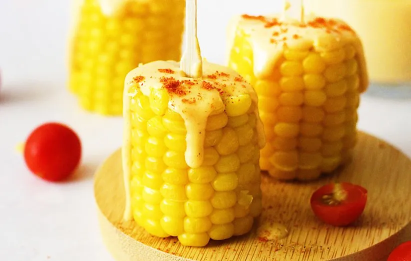 طرز تهیه ذرت بخارپز با سس پنیر